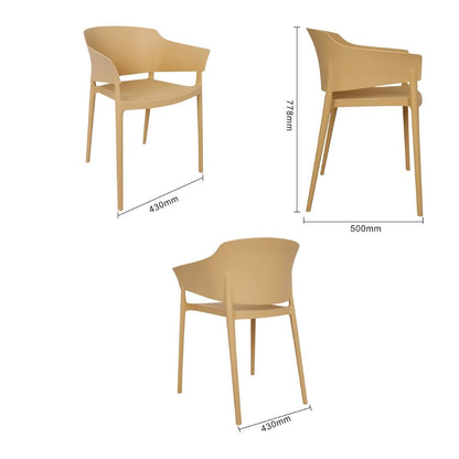 Bolero Lorenzo Cafe Chairs Warm Cream (2 Pack) (Pack Quantity: 2) • PAS-DX972