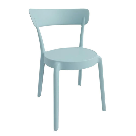 Bolero Mila Café Chairs Icy Blue (2 Pack) (Pack of 2) • PAS-DX973
