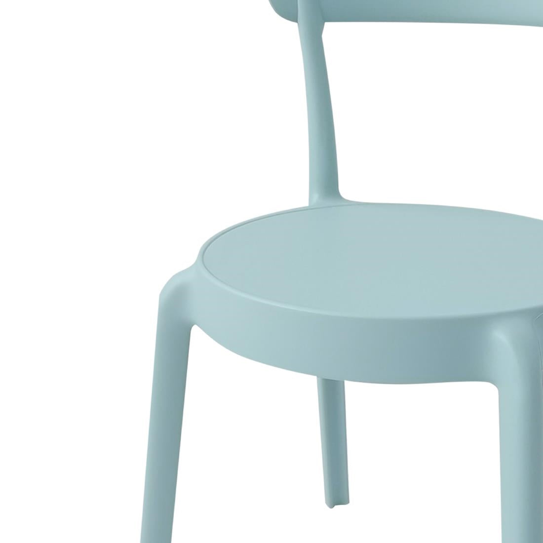 Bolero Mila Café Chairs Icy Blue (2 Pack) (Pack Quantity: 2) • PAS-DX973