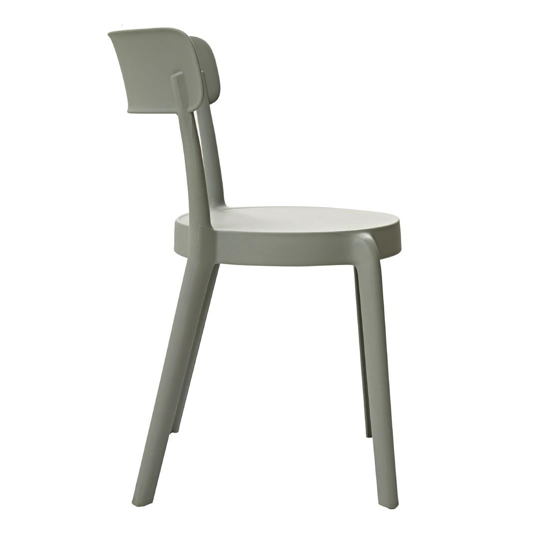 Bolero Mila Café Chairs Moss Grey (2 Pack) (Pack Quantity: 2) • PAS-DX974