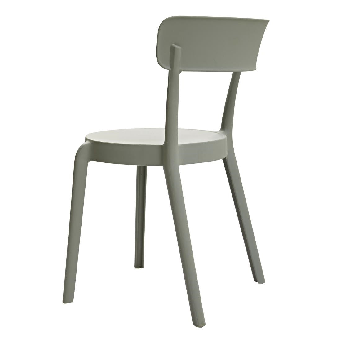 Bolero Mila Café Chairs Moss Grey (2 Pack) (Pack Quantity: 2) • PAS-DX974