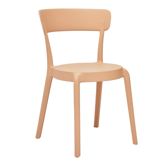 Bolero Mila Café Chairs Light Salmon (2 Pack) (Pack of 2) • PAS-DX975