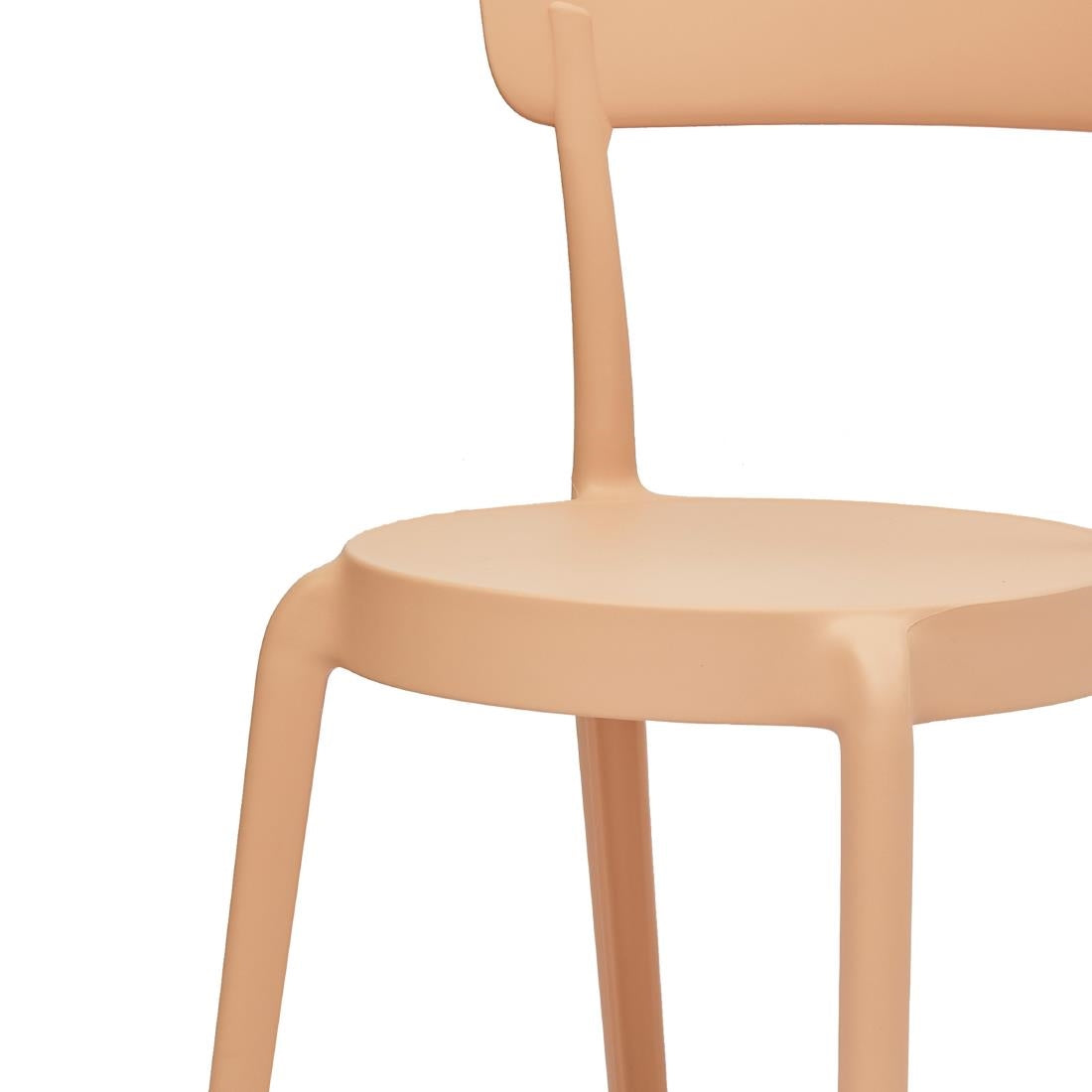 Bolero Mila Café Chairs Light Salmon (2 Pack) (Pack Quantity: 2) • PAS-DX975