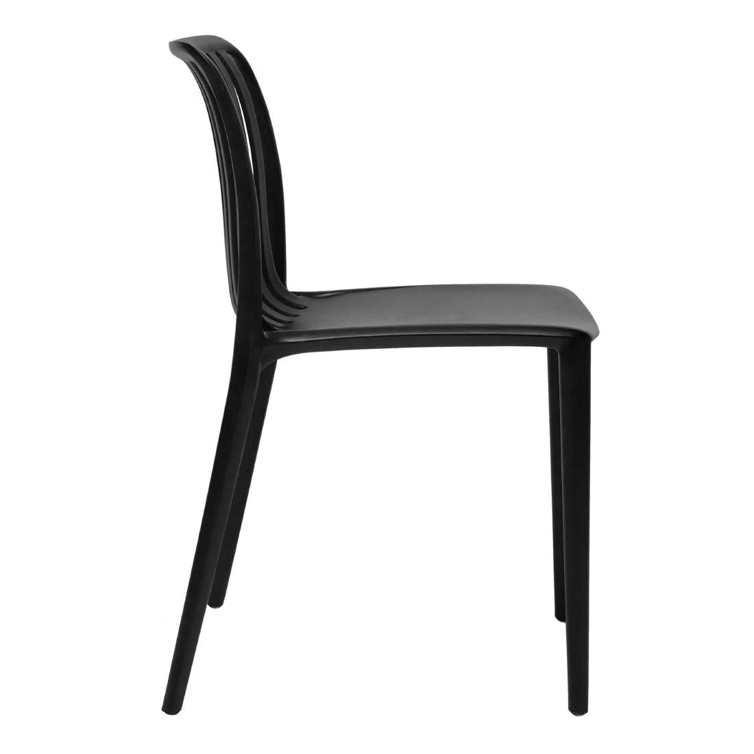Bolero Verona Café Chairs Black (2 Pack) (Pack Quantity: 2) • PAS-DX976