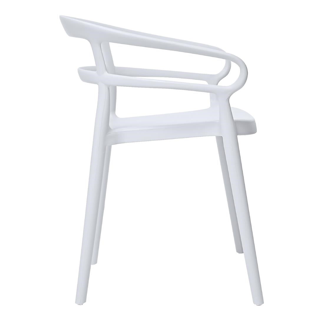 Bolero Mateo Café Chairs White (2 Pack) (Pack Quantity: 2) • PAS-DX979