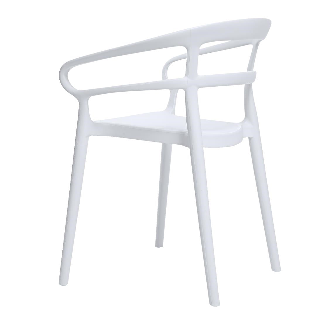 Bolero Mateo Café Chairs White (2 Pack) (Pack Quantity: 2) • PAS-DX979