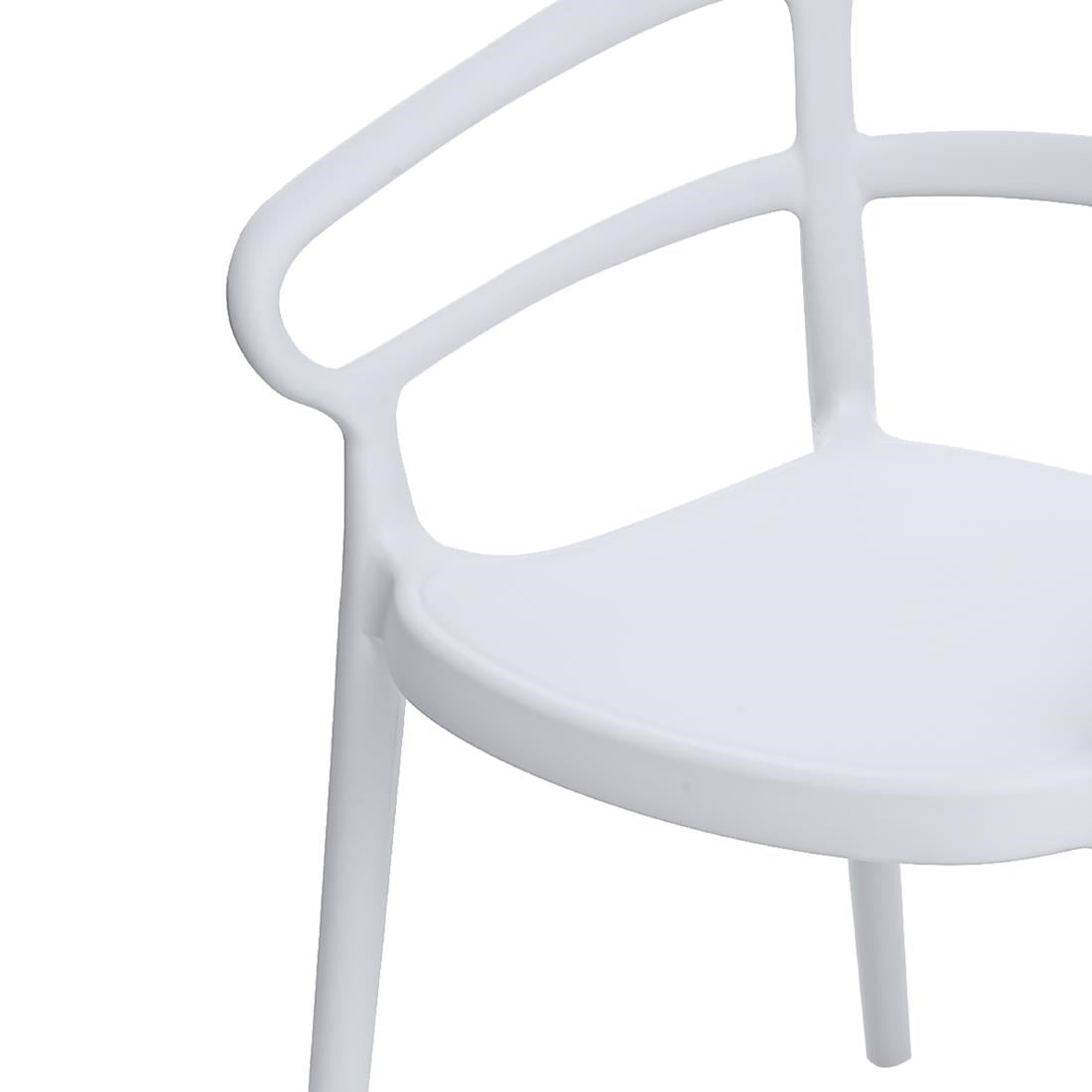 Bolero Mateo Café Chairs White (2 Pack) (Pack Quantity: 2) • PAS-DX979