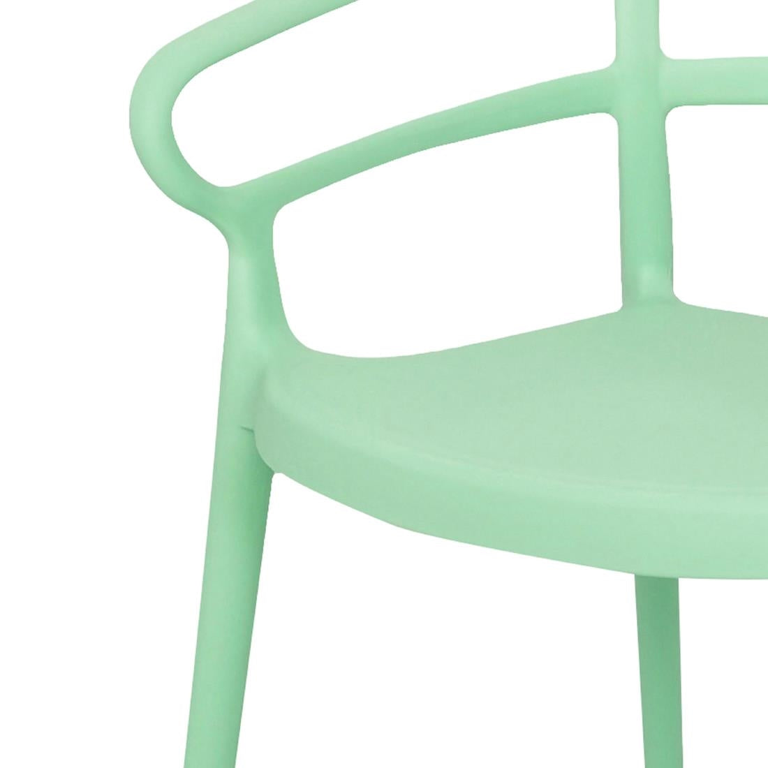 Bolero Mateo Café Chairs Mint Green (2 Pack) (Pack Quantity: 2) • PAS-DX981