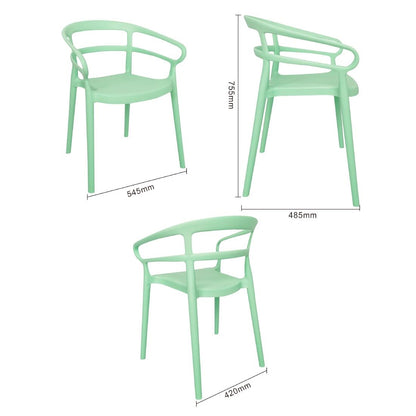 Bolero Mateo Café Chairs Mint Green (2 Pack) (Pack Quantity: 2) • PAS-DX981
