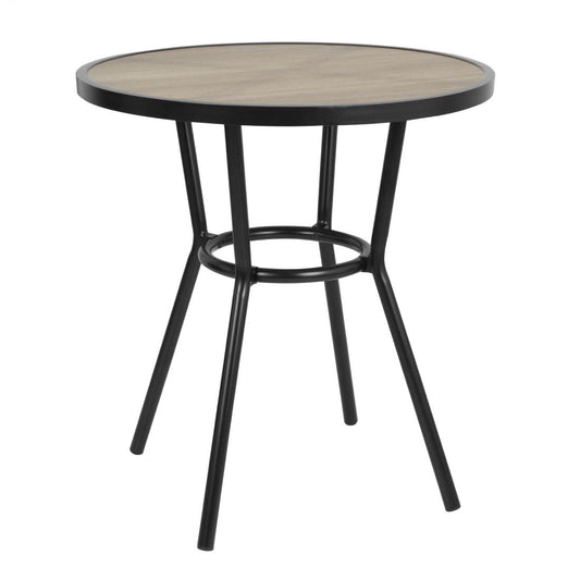Bolero Marston Round Outdoor Table Black 700mm (754(H)x700(Ø)mm) • PAS-DX986