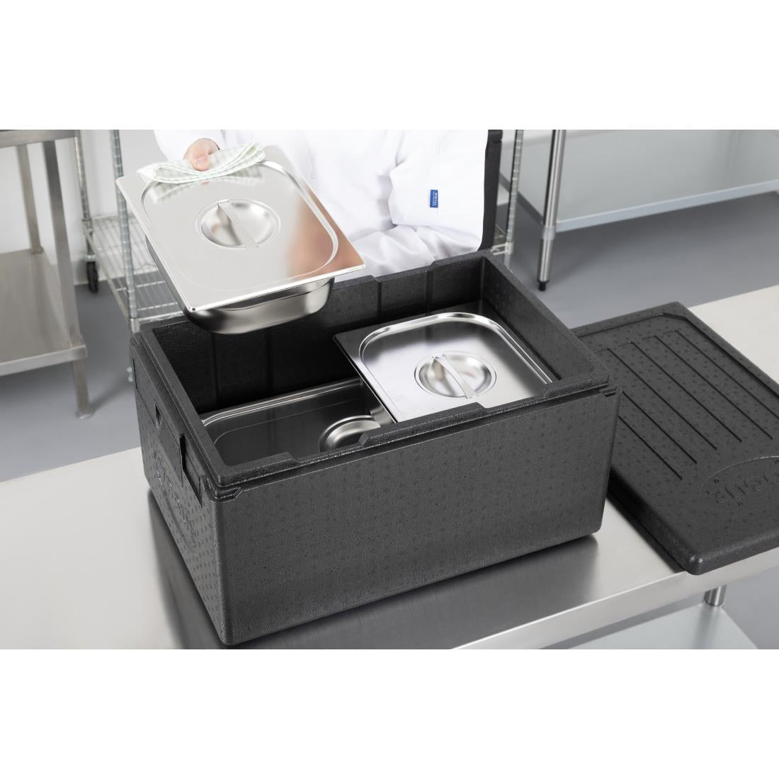 Vogue Insulated EPP Food Transport Box 46Ltr GN Size (600x400x316mm) • PAS-DX990