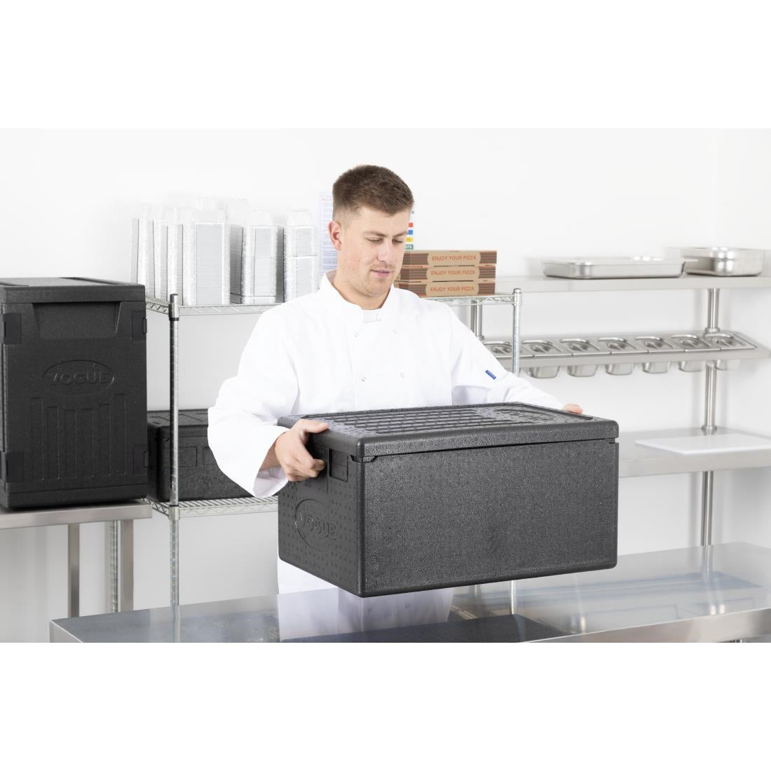 Vogue Insulated EPP Food Transport Box 46Ltr GN Size (600x400x316mm) • PAS-DX990