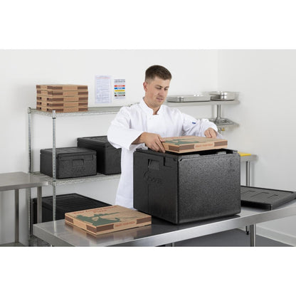 Vogue Insulated EPP Pizza Transport Box 59Ltr 8 Pizza Capacity (480x480x405mm) • PAS-DX991