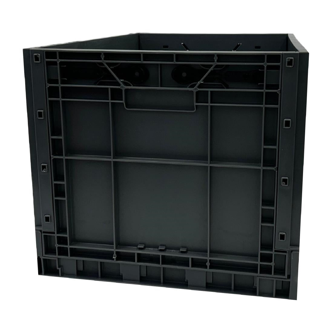 Vogue Plastic Folding Transport Storage Crate 594x396x353mm (Black. 594x396x353mm) • PAS-DX997