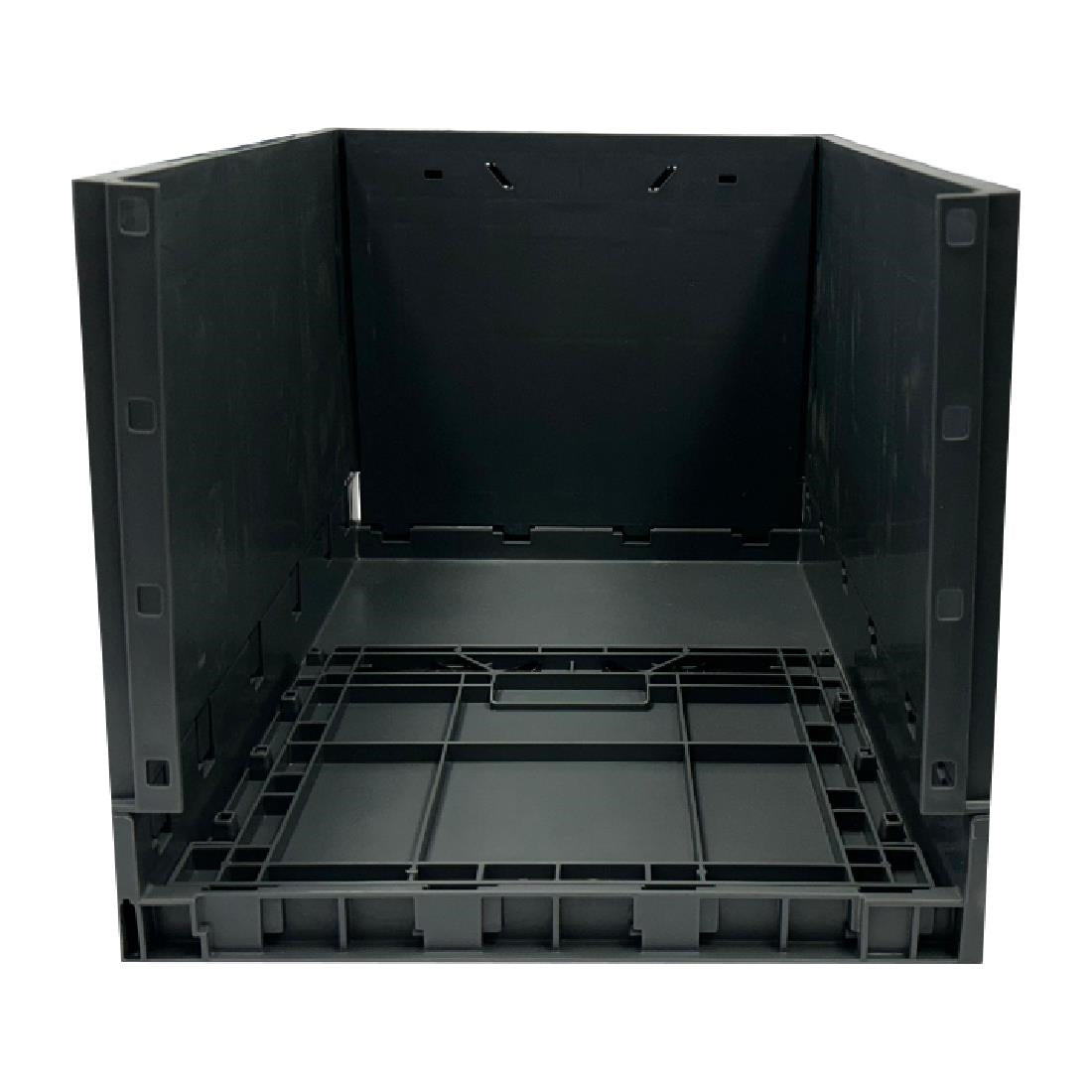 Vogue Plastic Folding Transport Storage Crate 594x396x353mm (Black. 594x396x353mm) • PAS-DX997