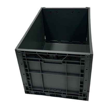 Vogue Plastic Folding Transport Storage Crate 594x396x353mm (Black. 594x396x353mm) • PAS-DX997