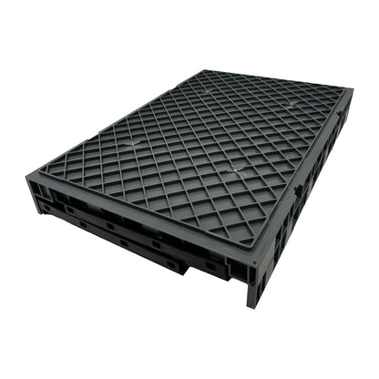 Vogue Plastic Folding Transport Storage Crate 594x396x353mm (Black. 594x396x353mm) • PAS-DX997