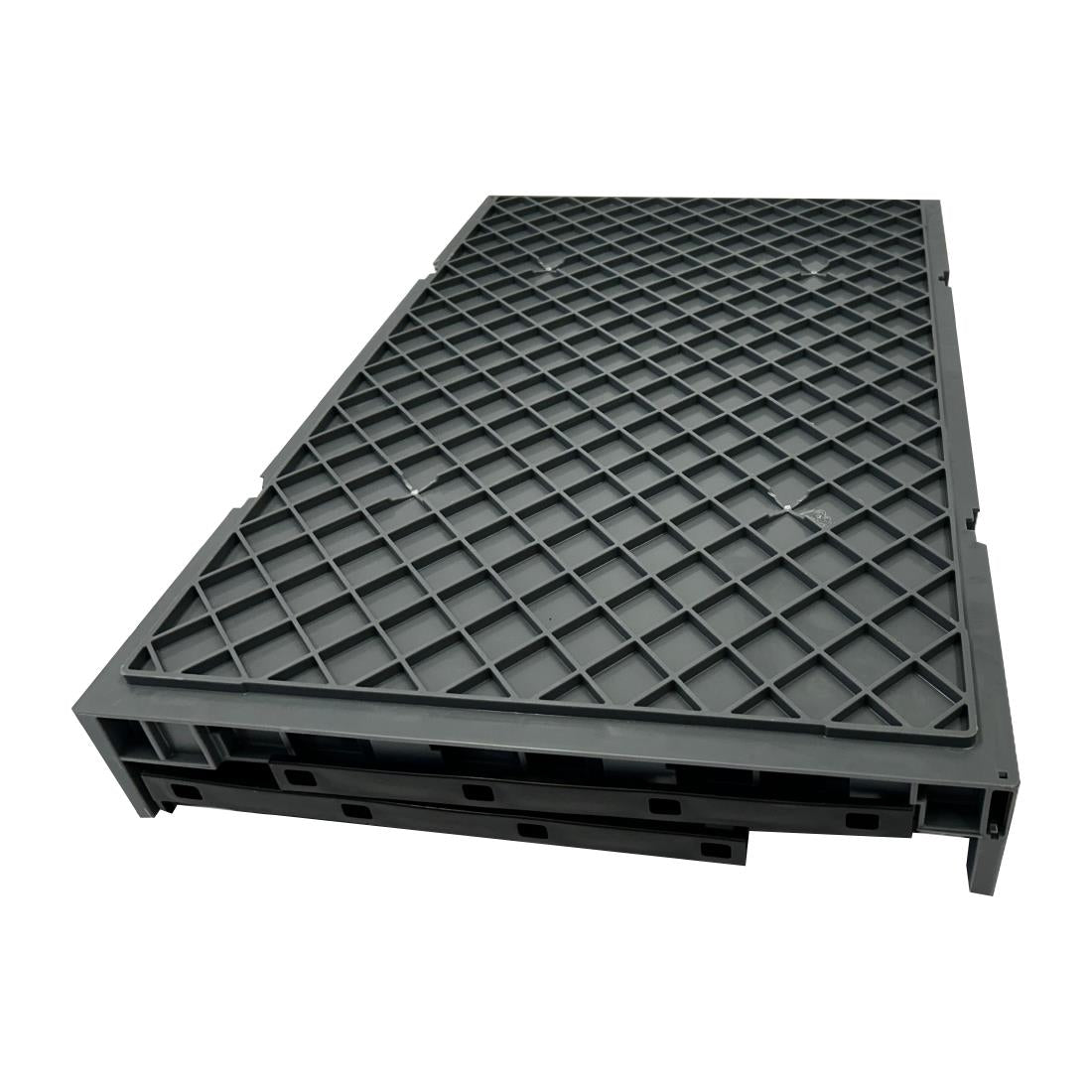 Vogue Plastic Folding Transport Storage Crate 594x396x353mm (Black. 594x396x353mm) • PAS-DX997