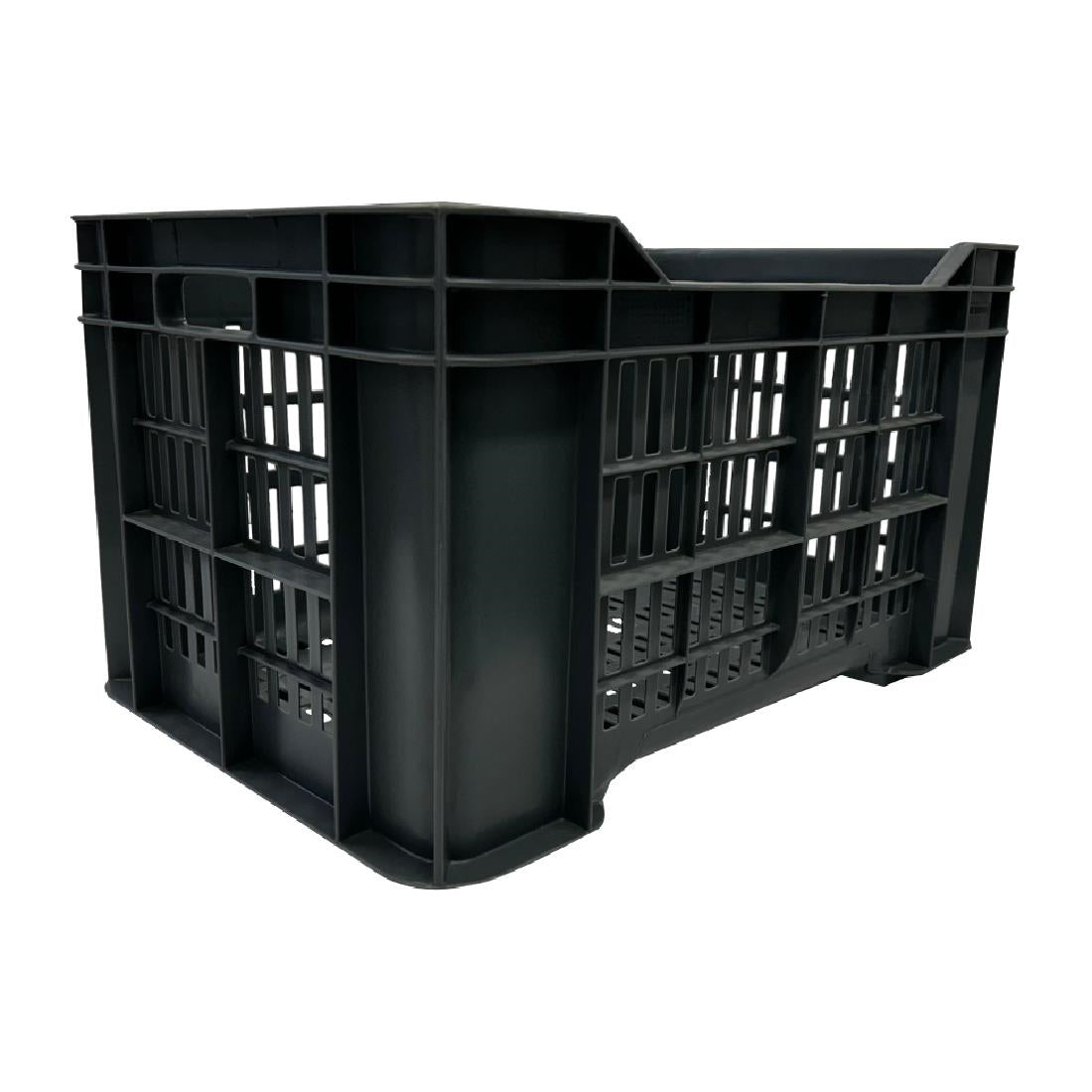 Vogue Perforated Plastic Storage Crate 542x360x290mm (Black. 542x360x290mm) • PAS-DX998