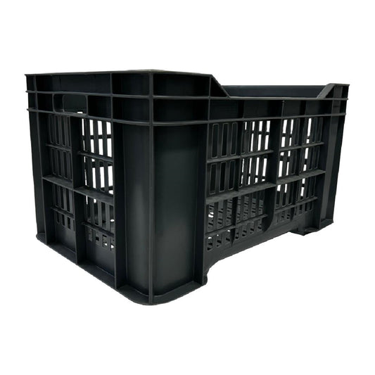 Vogue Perforated Plastic Storage Crate 542x360x290mm (Black. 542x360x290mm) • PAS-DX998