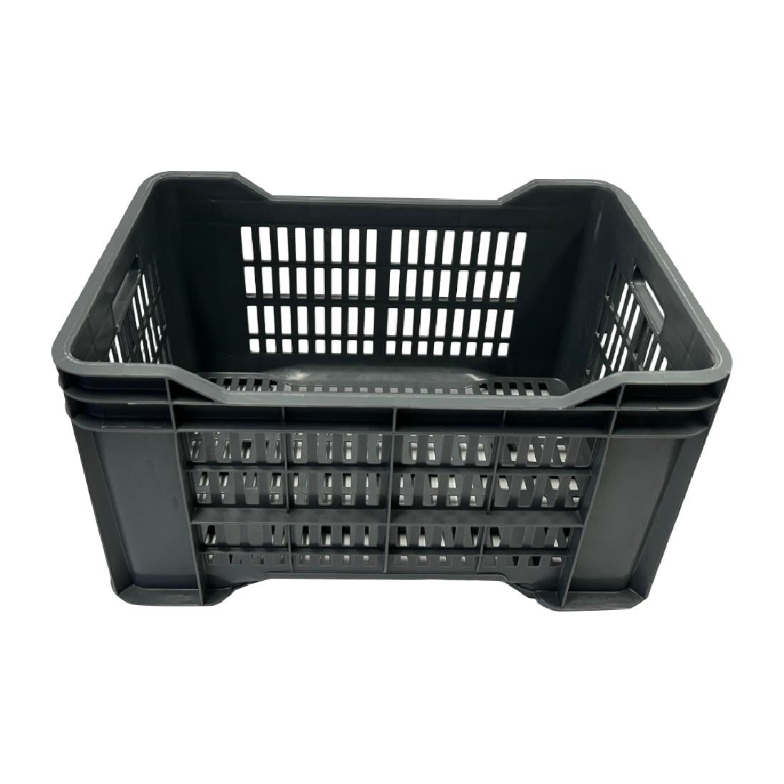 Vogue Perforated Plastic Storage Crate 542x360x290mm (Black. 542x360x290mm) • PAS-DX998