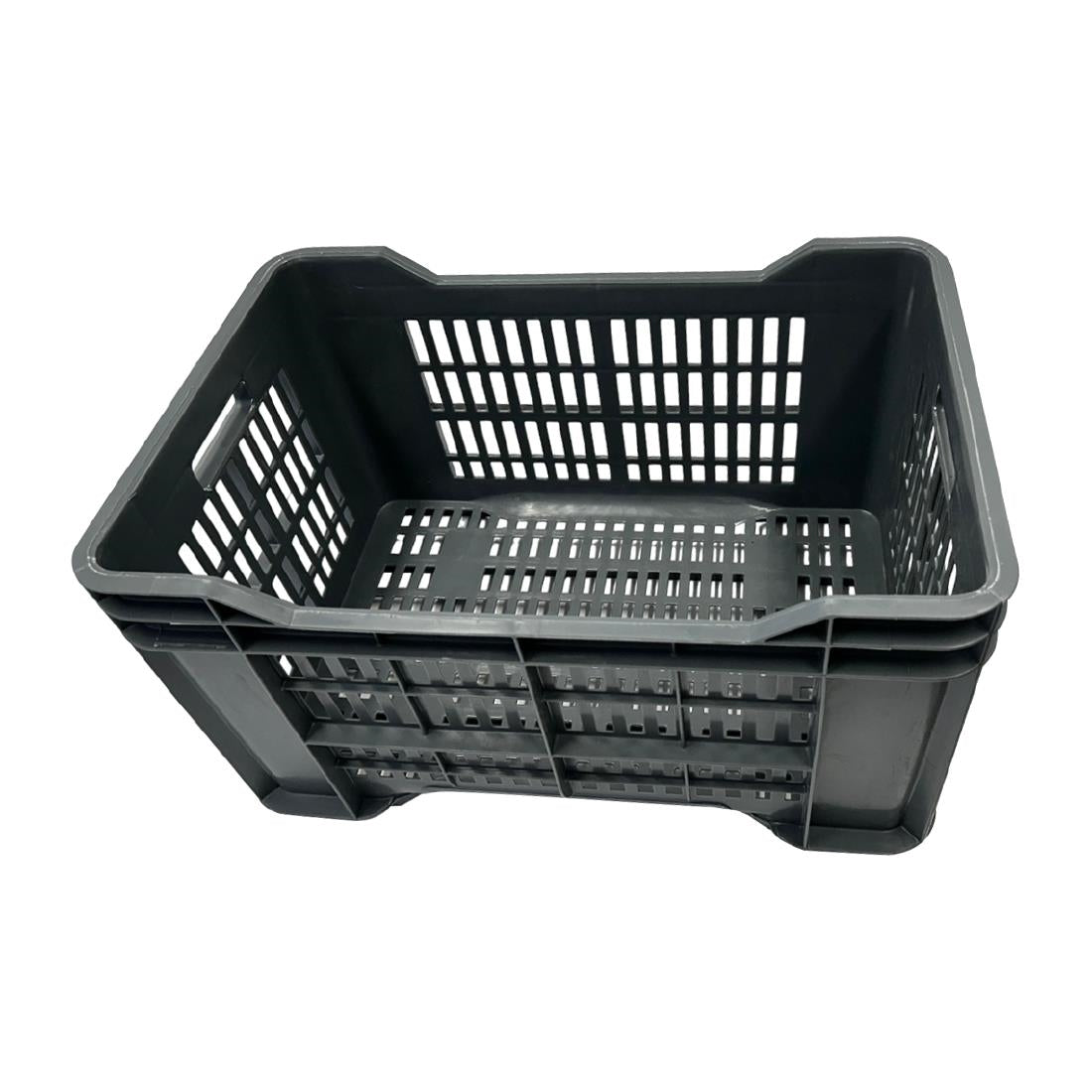 Vogue Perforated Plastic Storage Crate 542x360x290mm (Black. 542x360x290mm) • PAS-DX998