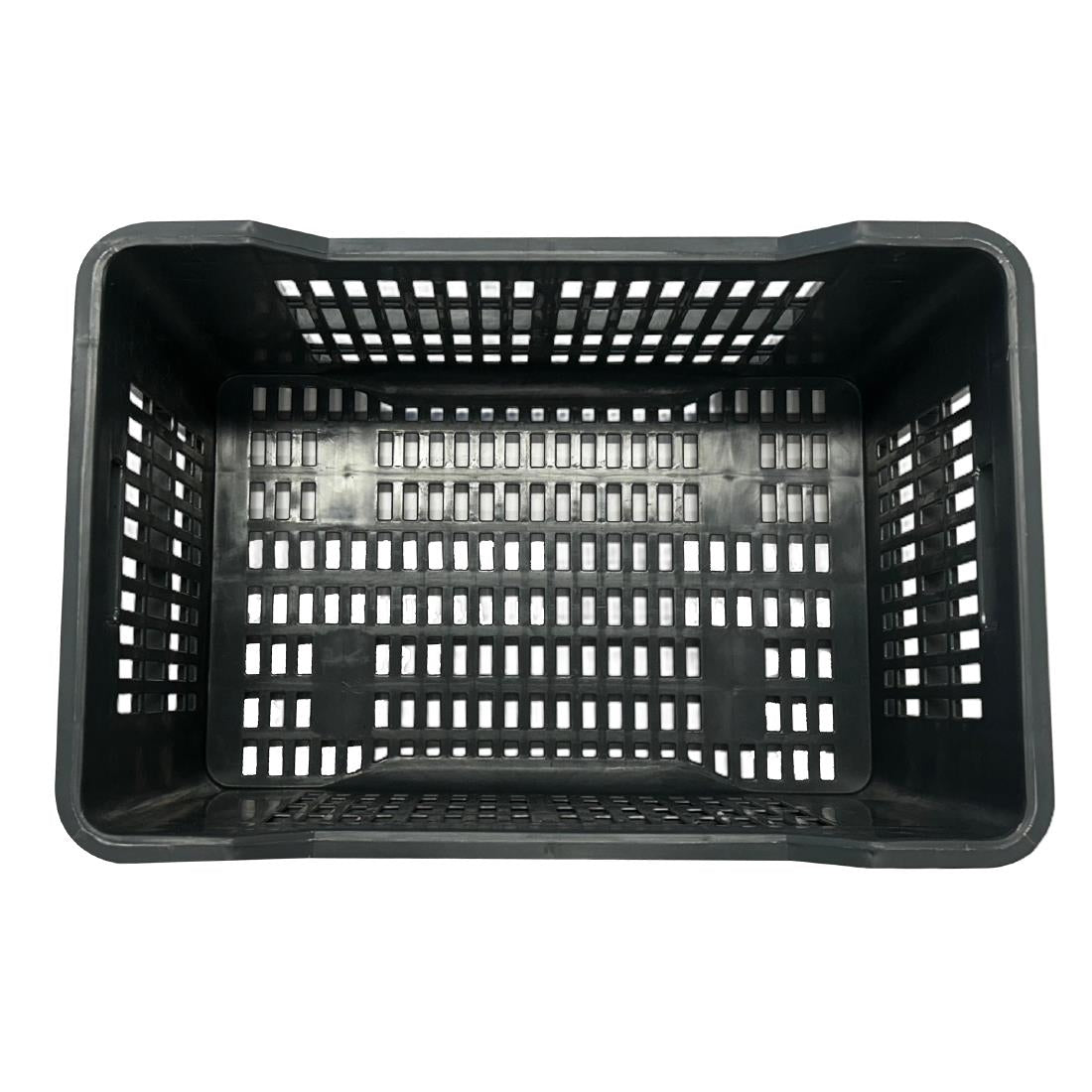 Vogue Perforated Plastic Storage Crate 542x360x290mm (Black. 542x360x290mm) • PAS-DX998