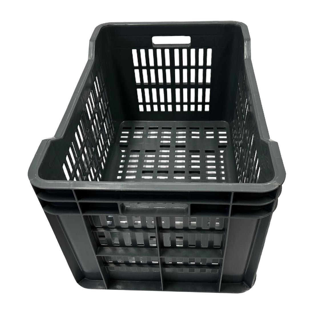 Vogue Perforated Plastic Storage Crate 542x360x290mm (Black. 542x360x290mm) • PAS-DX998