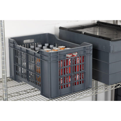 Vogue Perforated Plastic Storage Crate 542x360x290mm (Black. 542x360x290mm) • PAS-DX998