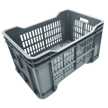 Vogue Perforated Plastic Storage Crate 542x360x290mm (Grey. 542x360x290mm) • PAS-DX998