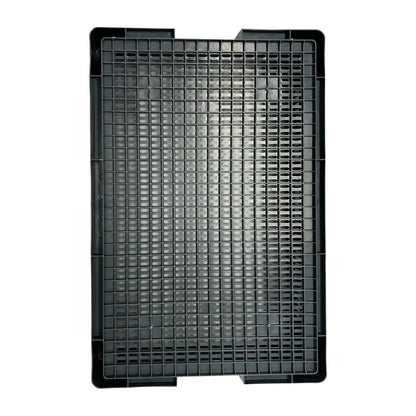 Vogue Perforated Plastic Storage Crate 600x400x120mm (Black. 600x400x120mm) • PAS-DX999