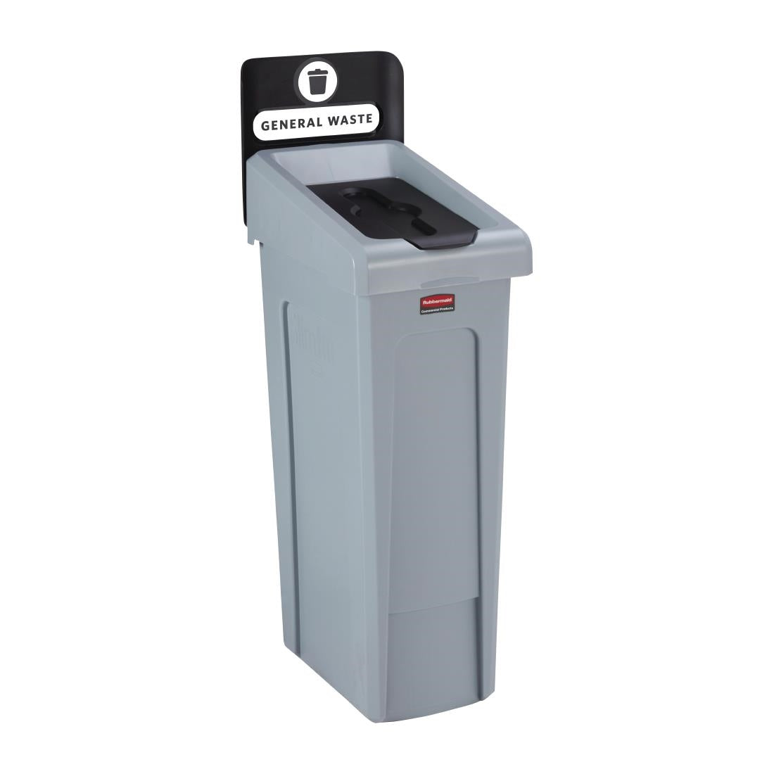 Rubbermaid Slim Jim General Waste Recycling Station Black 87Ltr • PAS-DY082