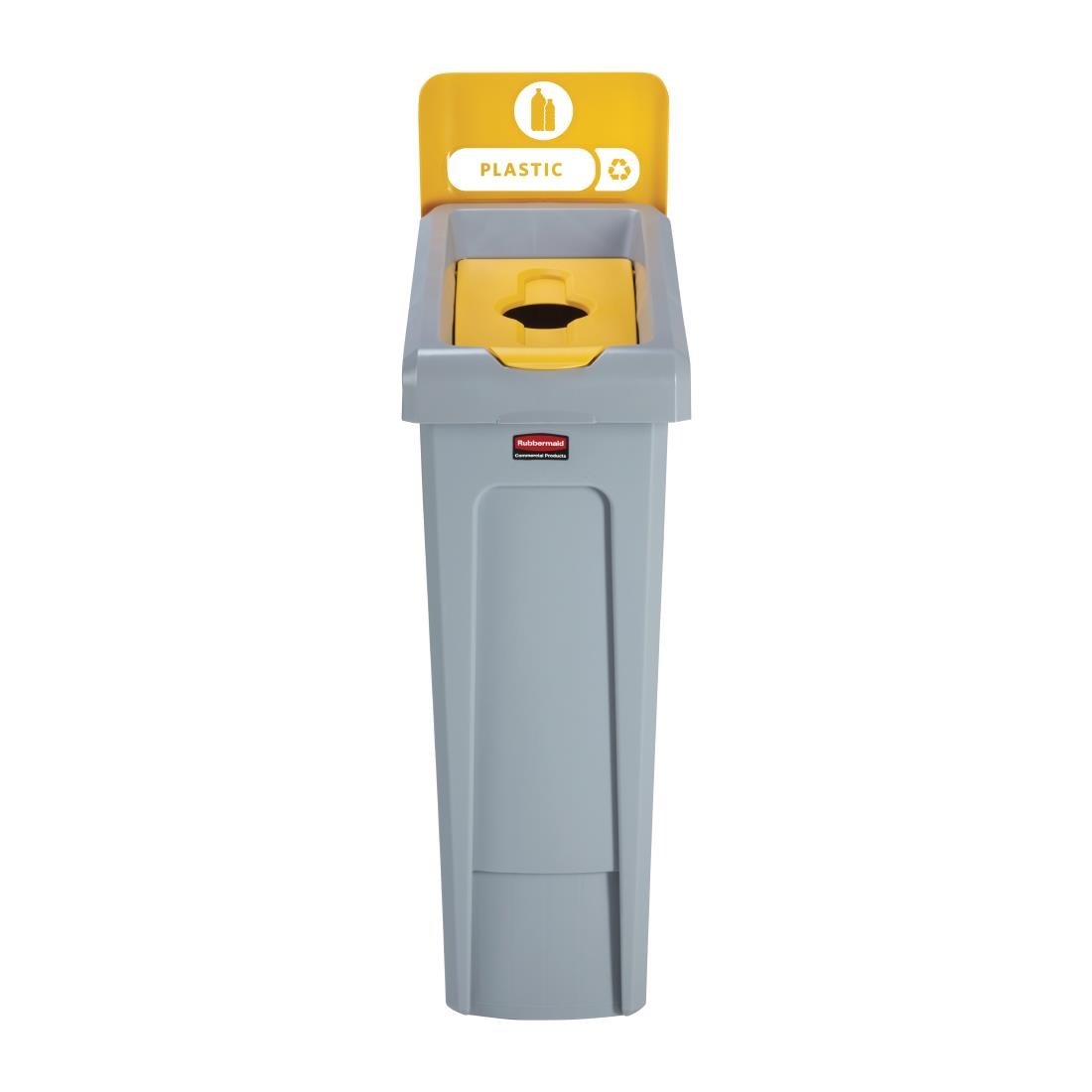 Rubbermaid Slim Jim Plastic Recycling Station Yellow 87Ltr • PAS-DY085