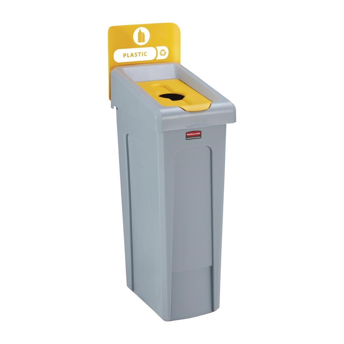 Rubbermaid Slim Jim Plastic Recycling Station Yellow 87Ltr • PAS-DY085