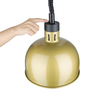 Apuro Retractable Dome Heat Shade Pale Gold Finish • PAS-DY462-A