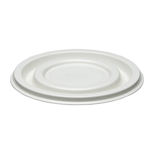 Aladdin Temp-Rite Reusable Bowl Flat Lid- Ivory (100 Pack) (Suits 8oz / 230ml bowl | Flat Lid | Ivory | Box 100) • PAS-DY974