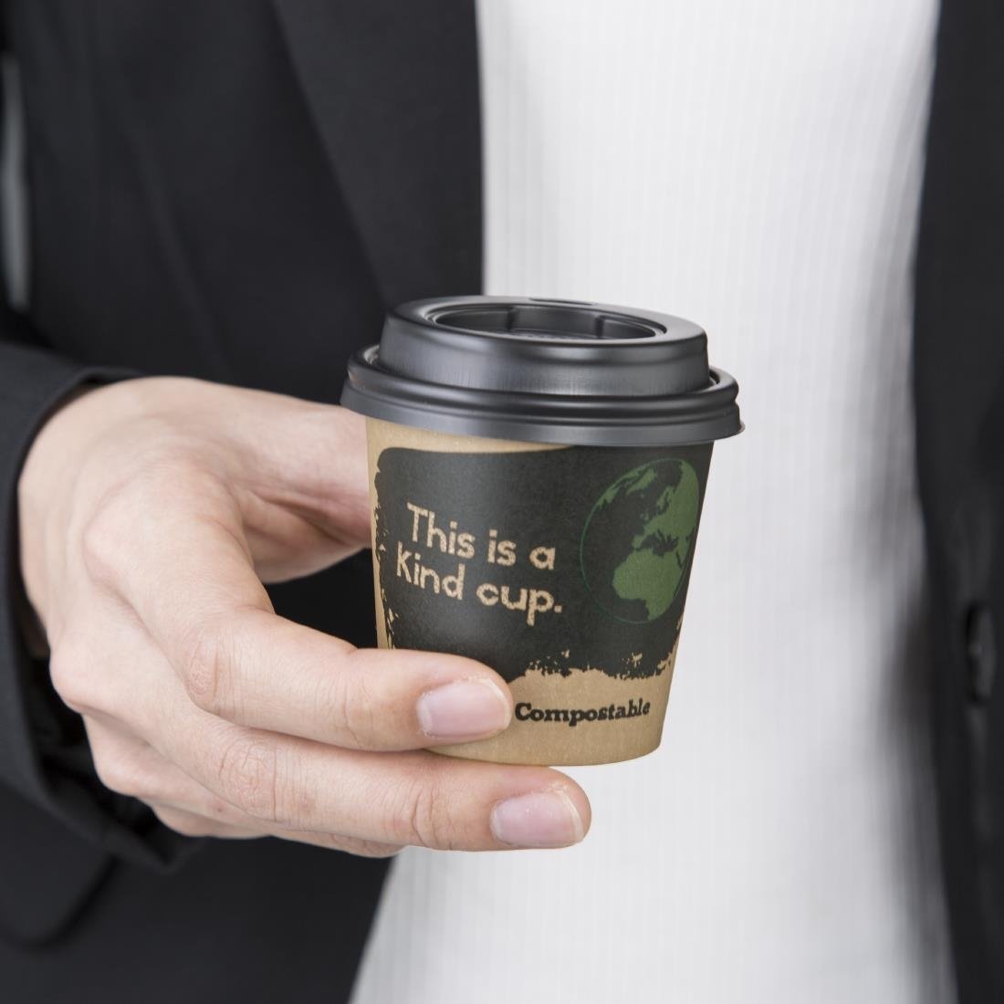 Fiesta Compostable Espresso Takeaway Cups Single Wall 114ml / 4oz (Pack of 50) • PAS-DY980