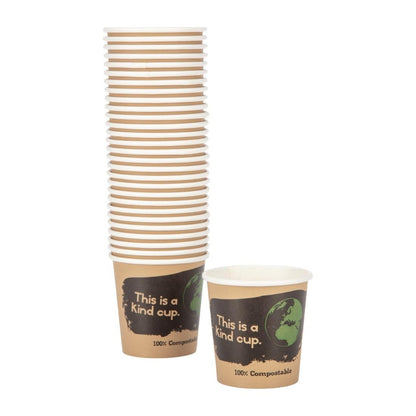 Fiesta Compostable Espresso Takeaway Cups Single Wall 114ml / 4oz (Pack of 50) • PAS-DY980