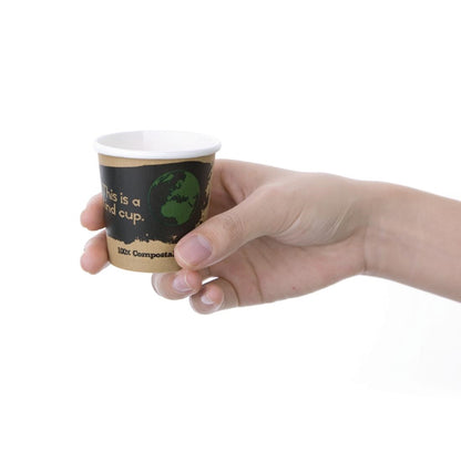 Fiesta Compostable Hot Cup Single Wall Kind 114ml (50 Pack) (Pack Quantity: 50) • PAS-DY980