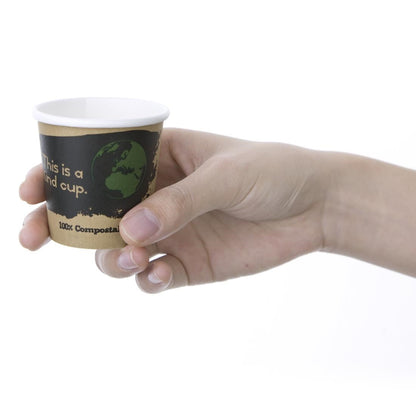 Fiesta Compostable Hot Cup Single Wall Kind 114ml (1000 Pack) (Pack Quantity: 1000) • PAS-DY981