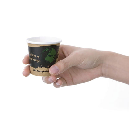 Fiesta Compostable Espresso Takeaway Cups Single Wall 114ml / 4oz (Pack of 1000) • PAS-DY981