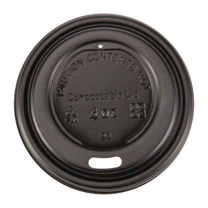 Fiesta Compostable Espresso Cup Lids 114ml / 4oz (Pack of 50) • PAS-DY982