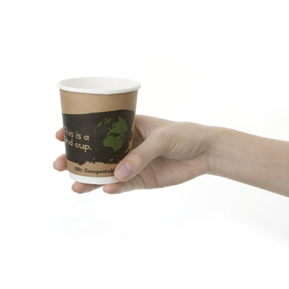 Fiesta Compostable Coffee Cups Double Wall 225ml / 8oz (Pack of 25) • PAS-DY984