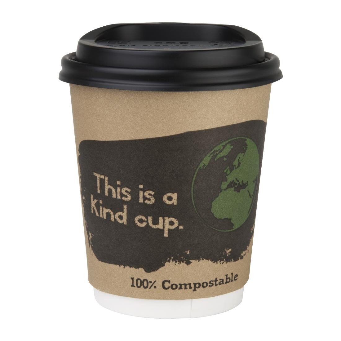 Fiesta Compostable Coffee Cups Double Wall 225ml / 8oz (Pack of 25) • PAS-DY984