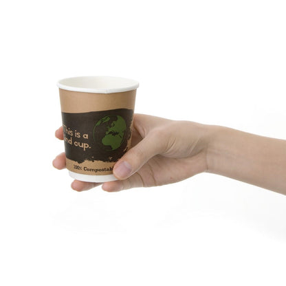 Fiesta Compostable Coffee Cups Double Wall 225ml / 8oz (Pack of 25) • PAS-DY984