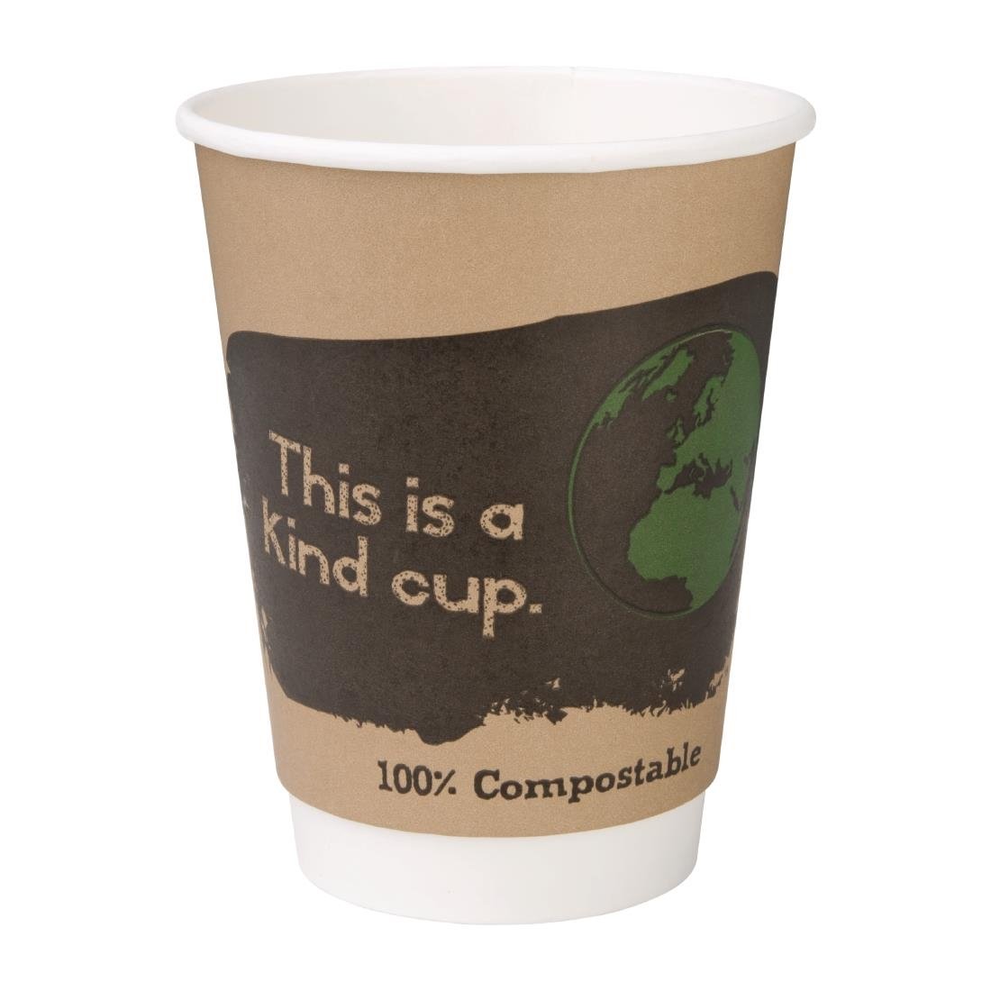 Fiesta Compostable Coffee Cups Double Wall 340ml / 12oz (Pack of 25) • PAS-DY986