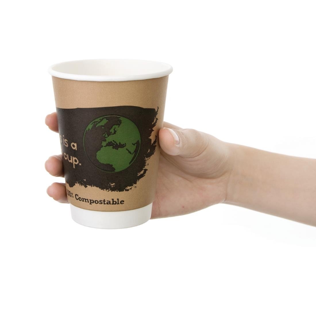 Fiesta Compostable Coffee Cups Double Wall 340ml / 12oz (Pack of 25) • PAS-DY986