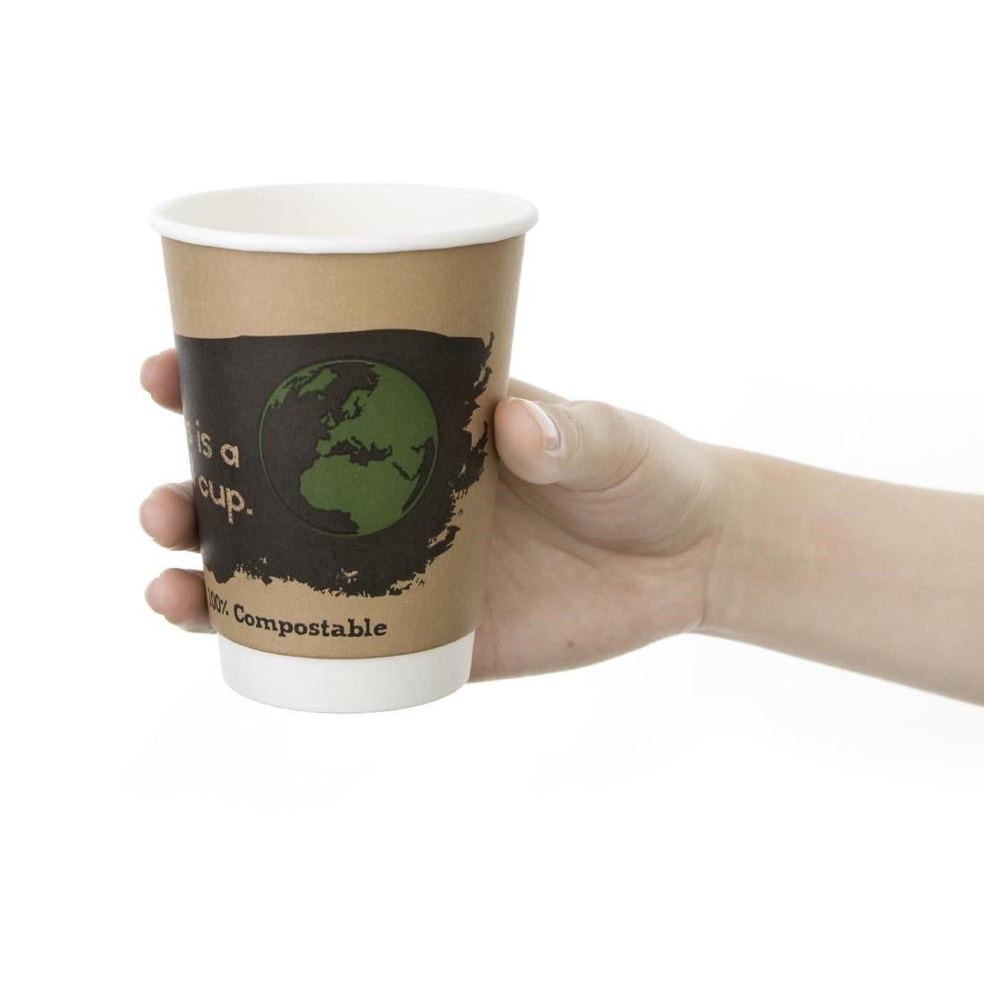 Fiesta Compostable Coffee Cups Double Wall 340ml / 12oz (Pack of 500) • PAS-DY987