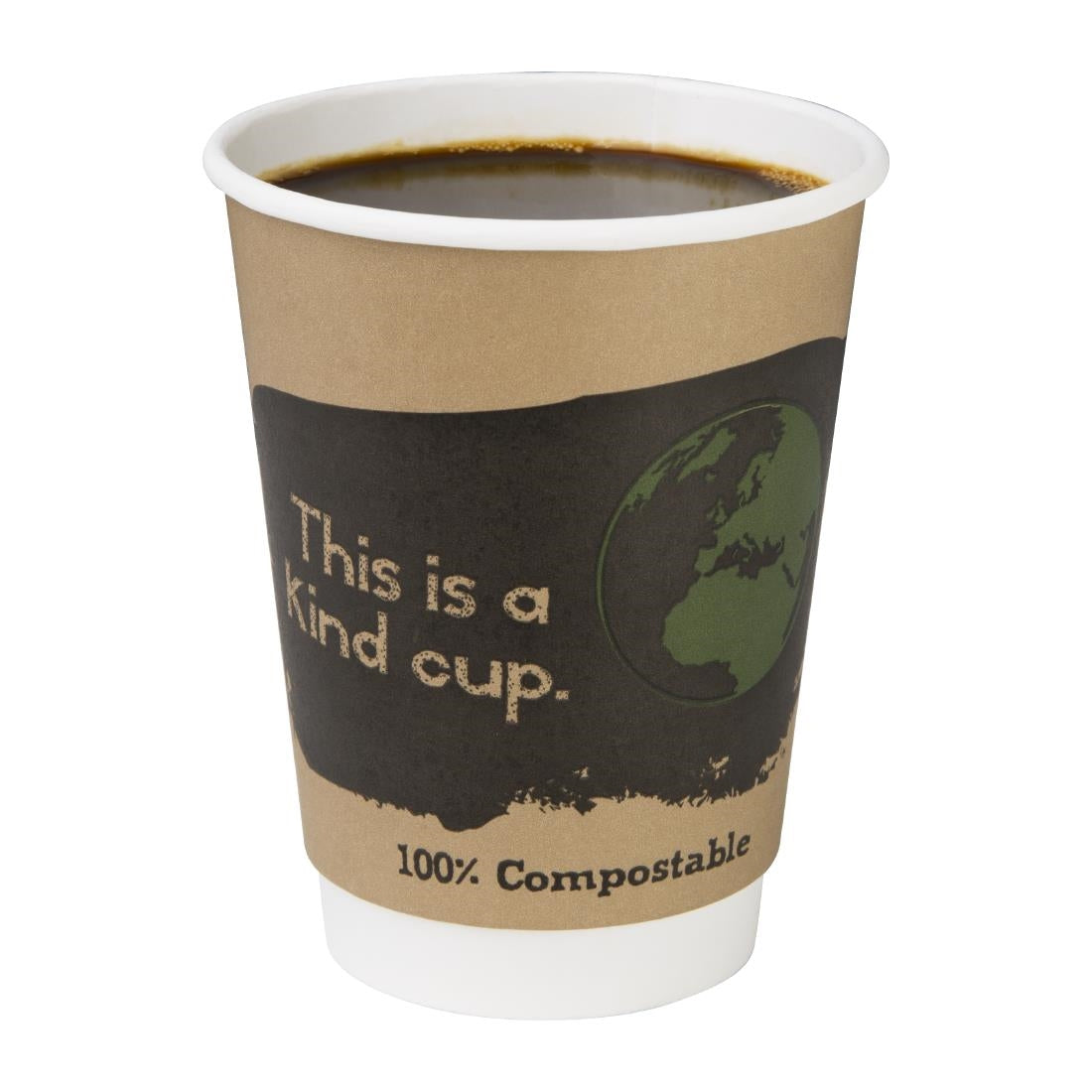 Fiesta Compostable Coffee Cups Double Wall 340ml / 12oz (Pack of 500) • PAS-DY987