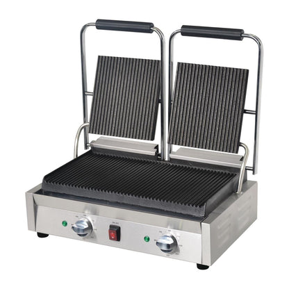 Apuro Bistro Double Ribbed Contact Grill • PAS-DY994-A